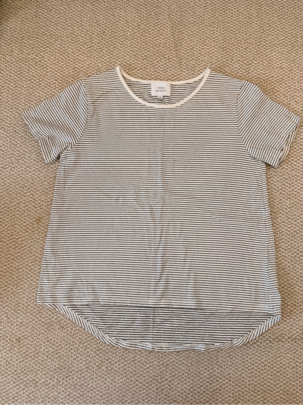 Things Between Striped Crewneck Tee